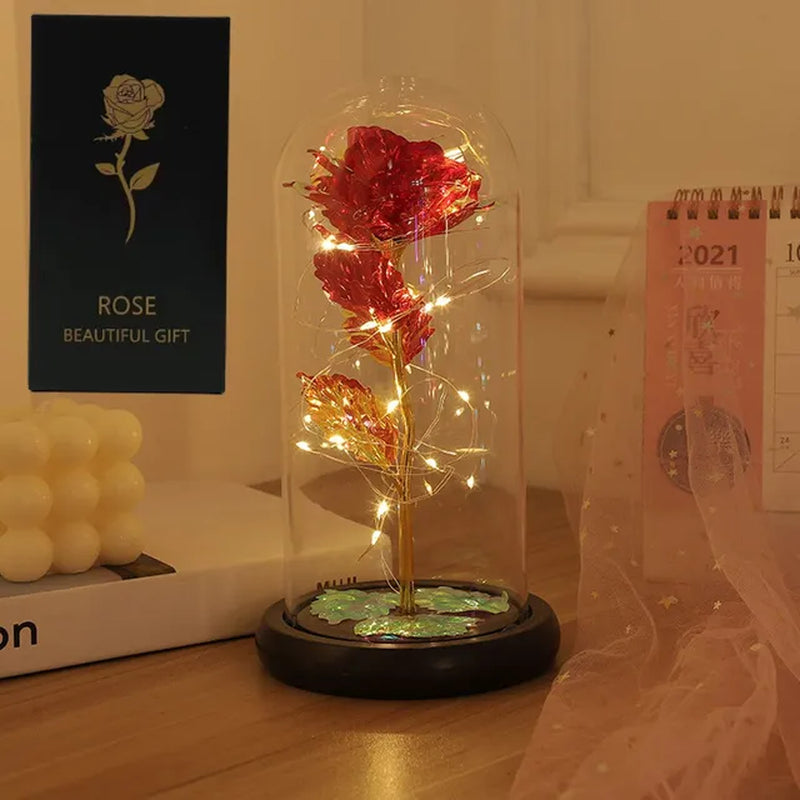 Eternal Rose LED Light Foil Flower